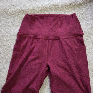 BEYOND YOGA Spacedye Keep Pace Pocket 7" Biker Short red size M